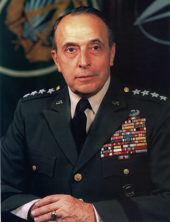 Gen. Lyman L. Lemnitzer, U.S. Army. He was Chief of Staff of the Army, Chairman of the Joint Chiefs of Staff and Supreme Allied Commander in Europe.